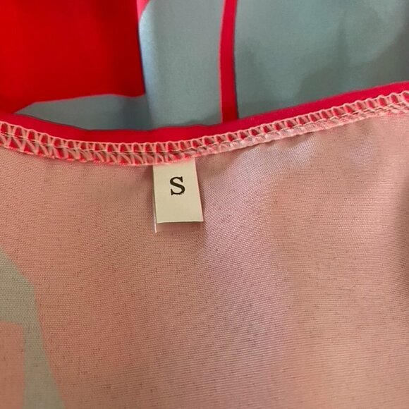 Caftan Maxi‎ Tunic Blue and Pink Floral Print Dress Small - Picture 13 of 15